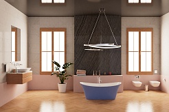 Frank Акриловая ванна 170х75 F6104 white/light blue – фотография-7